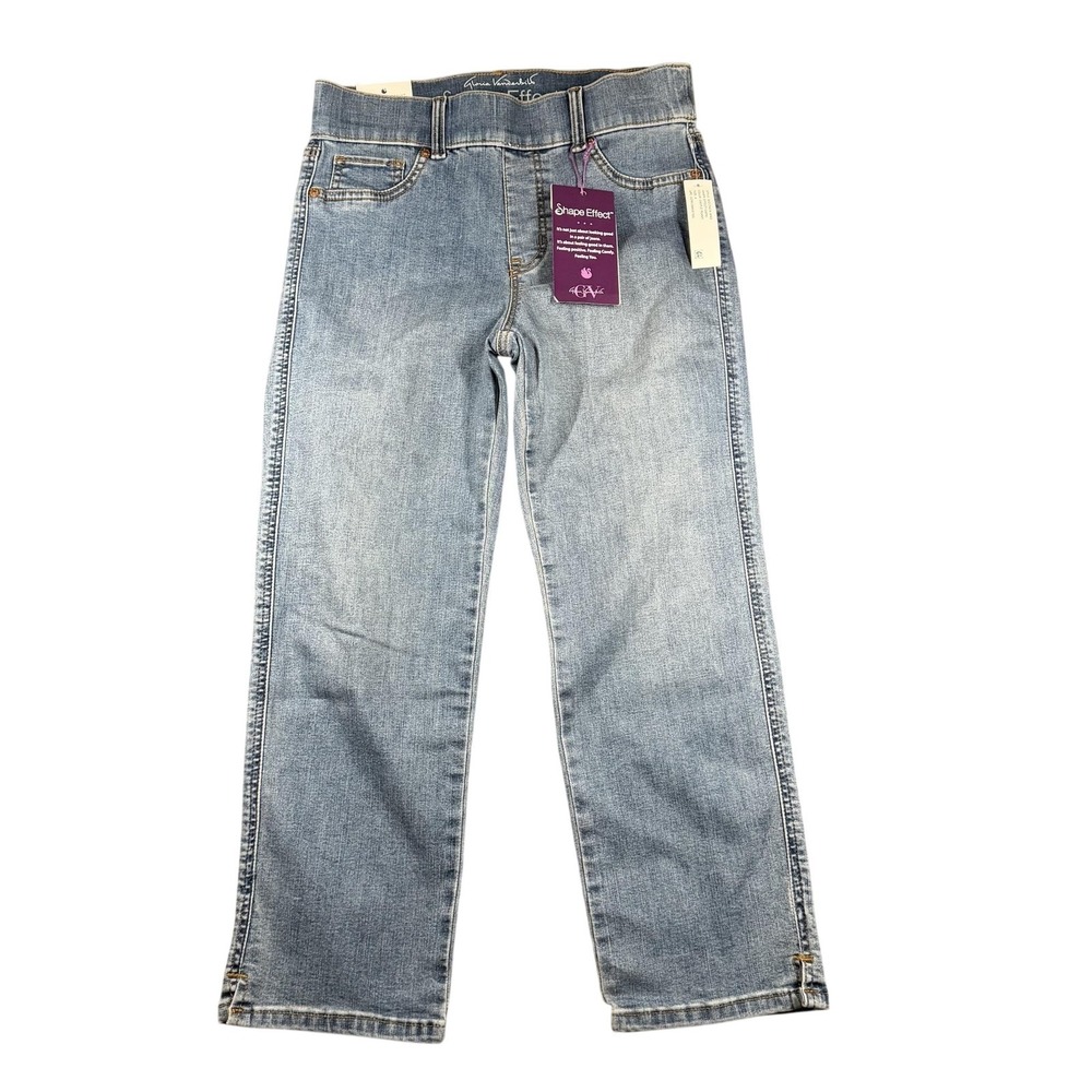 Gloria Vanderbilt Shape Effect Capri Jeans Womens 4 Blue Light Wash Stretch NWT